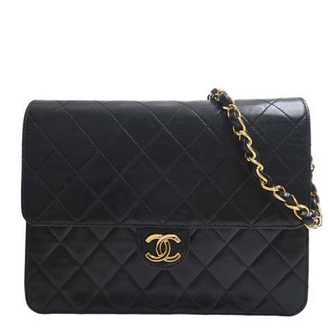 used chanel matrasse|Chanel Matrasse Black Leather Shoulder Bag (Pre.